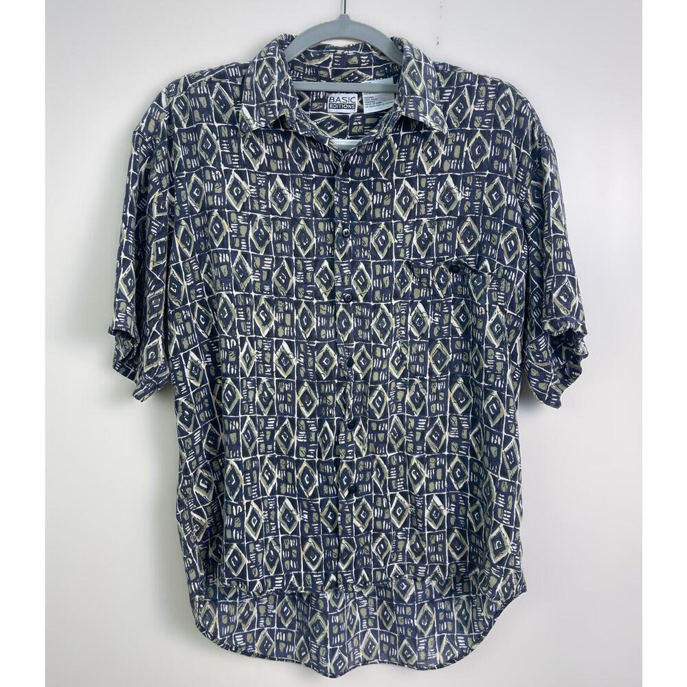 Men's Vintage Basic Addition Button Down Short Sl… - image 1